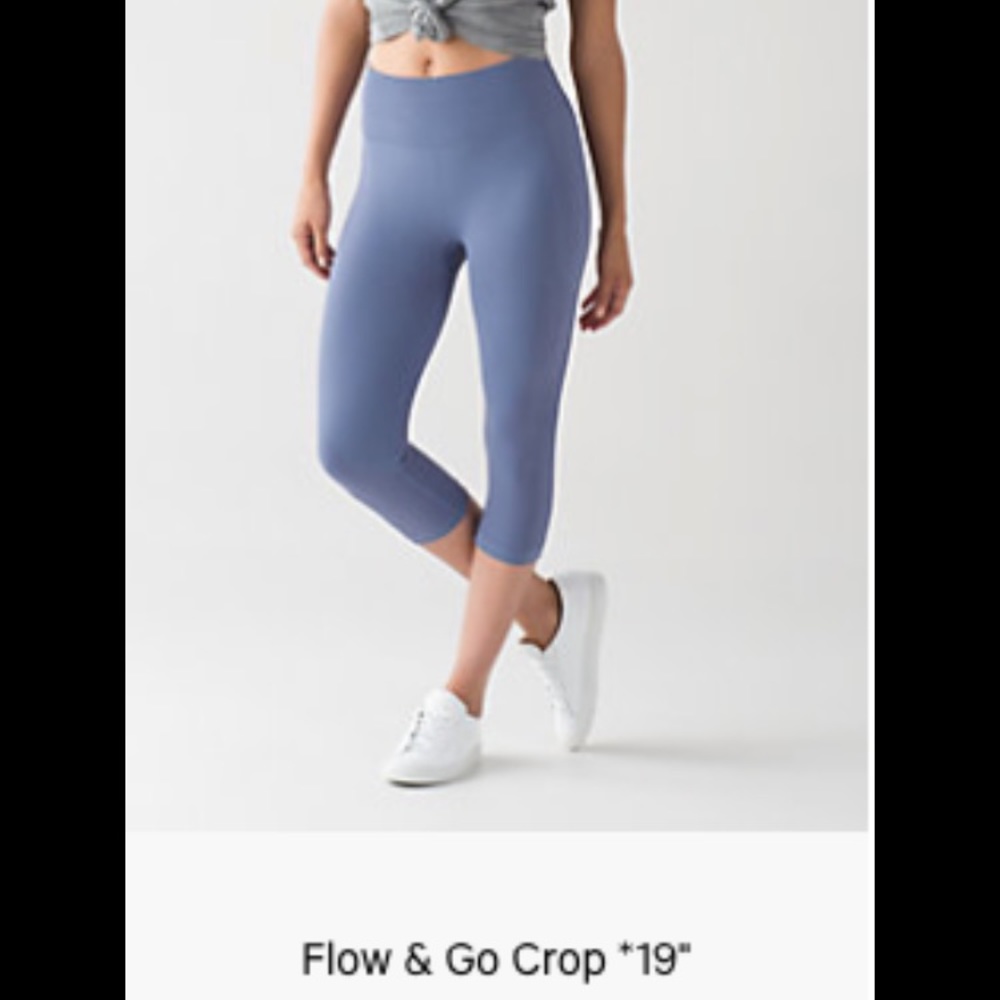 Lululemon Flow & Go crop 19” purple
